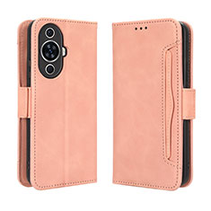 Custodia Portafoglio In Pelle Cover con Supporto BY3 per Huawei Nova 11 Pro Rosa