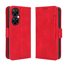 Custodia Portafoglio In Pelle Cover con Supporto BY3 per Huawei Nova 11i Rosso