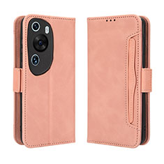 Custodia Portafoglio In Pelle Cover con Supporto BY3 per Huawei P60 Art Rosa