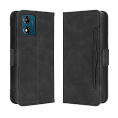 Custodia Portafoglio In Pelle Cover con Supporto BY3 per Motorola Moto E13 Nero