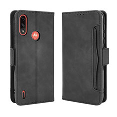 Custodia Portafoglio In Pelle Cover con Supporto BY3 per Motorola Moto E7 Power Nero