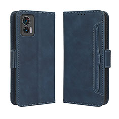 Custodia Portafoglio In Pelle Cover con Supporto BY3 per Motorola Moto Edge 30 Lite 5G Blu