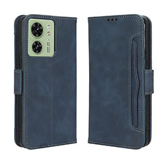 Custodia Portafoglio In Pelle Cover con Supporto BY3 per Motorola Moto Edge 40 5G Blu