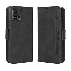 Custodia Portafoglio In Pelle Cover con Supporto BY3 per Motorola Moto G72 Nero