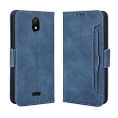 Custodia Portafoglio In Pelle Cover con Supporto BY3 per Nokia C100 Blu