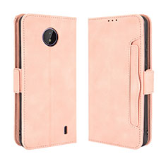 Custodia Portafoglio In Pelle Cover con Supporto BY3 per Nokia C20 Rosa