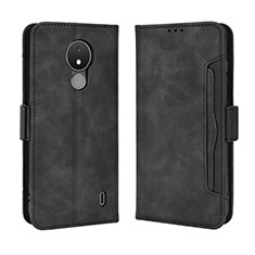 Custodia Portafoglio In Pelle Cover con Supporto BY3 per Nokia C21 Nero