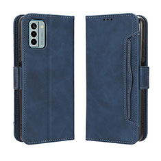 Custodia Portafoglio In Pelle Cover con Supporto BY3 per Nokia G22 Blu