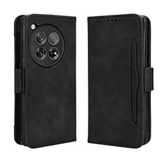 Custodia Portafoglio In Pelle Cover con Supporto BY3 per OnePlus 12 5G Nero