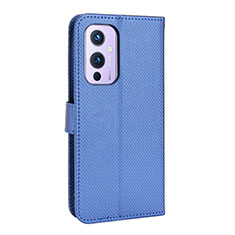 Custodia Portafoglio In Pelle Cover con Supporto BY3 per OnePlus 9 5G Blu