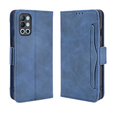 Custodia Portafoglio In Pelle Cover con Supporto BY3 per OnePlus 9R 5G Blu