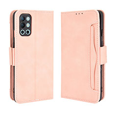 Custodia Portafoglio In Pelle Cover con Supporto BY3 per OnePlus 9R 5G Rosa