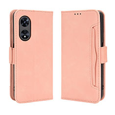 Custodia Portafoglio In Pelle Cover con Supporto BY3 per Oppo A1 5G Rosa