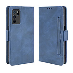 Custodia Portafoglio In Pelle Cover con Supporto BY3 per Oppo A54s Blu