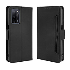 Custodia Portafoglio In Pelle Cover con Supporto BY3 per Oppo A55 5G Nero