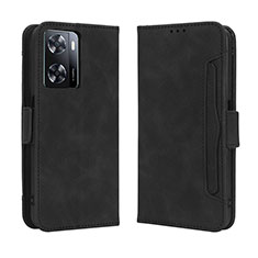 Custodia Portafoglio In Pelle Cover con Supporto BY3 per Oppo A57s Nero