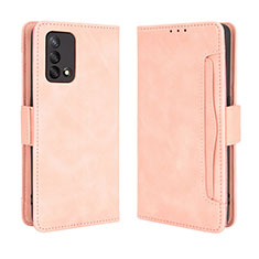 Custodia Portafoglio In Pelle Cover con Supporto BY3 per Oppo A95 4G Rosa