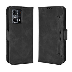 Custodia Portafoglio In Pelle Cover con Supporto BY3 per Oppo F21 Pro 4G Nero