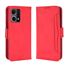 Custodia Portafoglio In Pelle Cover con Supporto BY3 per Oppo F21s Pro 4G Rosso