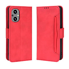 Custodia Portafoglio In Pelle Cover con Supporto BY3 per Oppo F21s Pro 5G Rosso