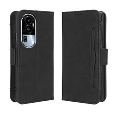 Custodia Portafoglio In Pelle Cover con Supporto BY3 per Oppo Reno10 Pro+ Plus 5G Nero