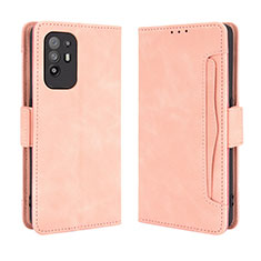 Custodia Portafoglio In Pelle Cover con Supporto BY3 per Oppo Reno5 Z 5G Rosa