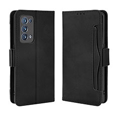 Custodia Portafoglio In Pelle Cover con Supporto BY3 per Oppo Reno6 Pro 5G Nero