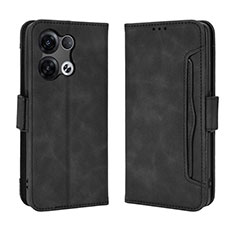 Custodia Portafoglio In Pelle Cover con Supporto BY3 per Oppo Reno8 Pro 5G Nero