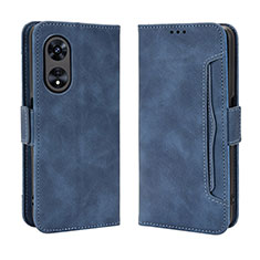 Custodia Portafoglio In Pelle Cover con Supporto BY3 per Oppo Reno8 T 5G Blu