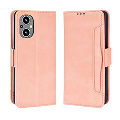 Custodia Portafoglio In Pelle Cover con Supporto BY3 per Oppo Reno8 Z 5G Rosa