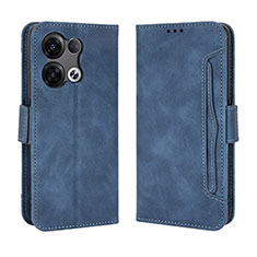 Custodia Portafoglio In Pelle Cover con Supporto BY3 per Oppo Reno9 5G Blu