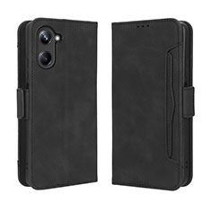 Custodia Portafoglio In Pelle Cover con Supporto BY3 per Realme 10 4G Nero