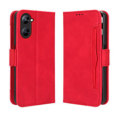 Custodia Portafoglio In Pelle Cover con Supporto BY3 per Realme 10S 5G Rosso