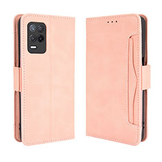 Custodia Portafoglio In Pelle Cover con Supporto BY3 per Realme 8 5G Rosa