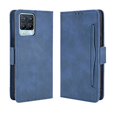 Custodia Portafoglio In Pelle Cover con Supporto BY3 per Realme 8 Pro Blu