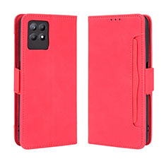 Custodia Portafoglio In Pelle Cover con Supporto BY3 per Realme 8i Rosso