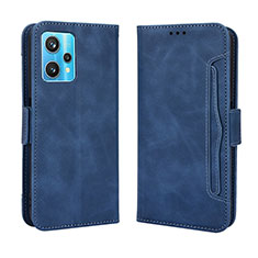 Custodia Portafoglio In Pelle Cover con Supporto BY3 per Realme 9 4G Blu