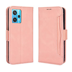 Custodia Portafoglio In Pelle Cover con Supporto BY3 per Realme 9 4G Rosa