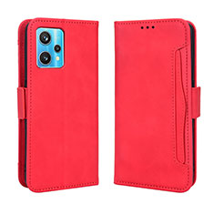 Custodia Portafoglio In Pelle Cover con Supporto BY3 per Realme 9 5G Rosso