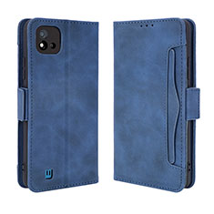 Custodia Portafoglio In Pelle Cover con Supporto BY3 per Realme C11 (2021) Blu