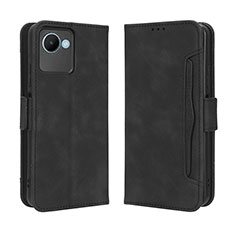 Custodia Portafoglio In Pelle Cover con Supporto BY3 per Realme C30 Nero