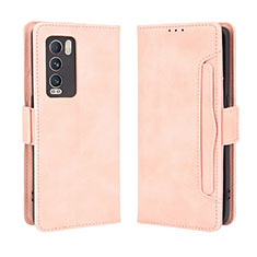 Custodia Portafoglio In Pelle Cover con Supporto BY3 per Realme GT Master Explorer 5G Rosa