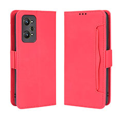 Custodia Portafoglio In Pelle Cover con Supporto BY3 per Realme GT Neo 3T 5G Rosso