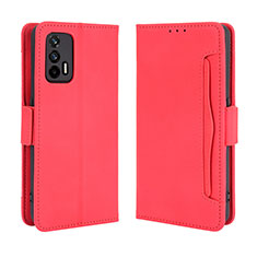 Custodia Portafoglio In Pelle Cover con Supporto BY3 per Realme GT Neo 5G Rosso