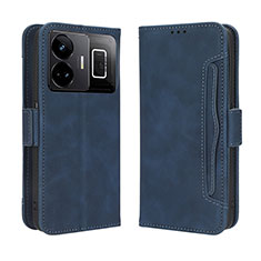 Custodia Portafoglio In Pelle Cover con Supporto BY3 per Realme GT Neo6 5G Blu