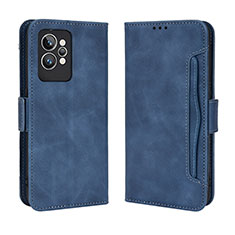 Custodia Portafoglio In Pelle Cover con Supporto BY3 per Realme GT2 Pro 5G Blu