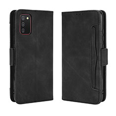 Custodia Portafoglio In Pelle Cover con Supporto BY3 per Samsung Galaxy A03s Nero