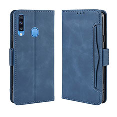 Custodia Portafoglio In Pelle Cover con Supporto BY3 per Samsung Galaxy A20s Blu