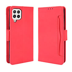 Custodia Portafoglio In Pelle Cover con Supporto BY3 per Samsung Galaxy A22 4G Rosso