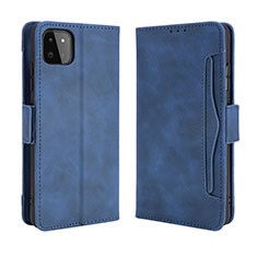 Custodia Portafoglio In Pelle Cover con Supporto BY3 per Samsung Galaxy A22s 5G Blu